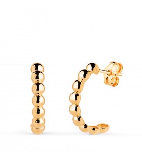 Cerchio palline aperti e piccoli | Orecchini a cerchio in oro 18 kt per donna e ragazza.