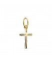 Anhänger Kreuz Gold 750 16mm diamantiert | 5177
