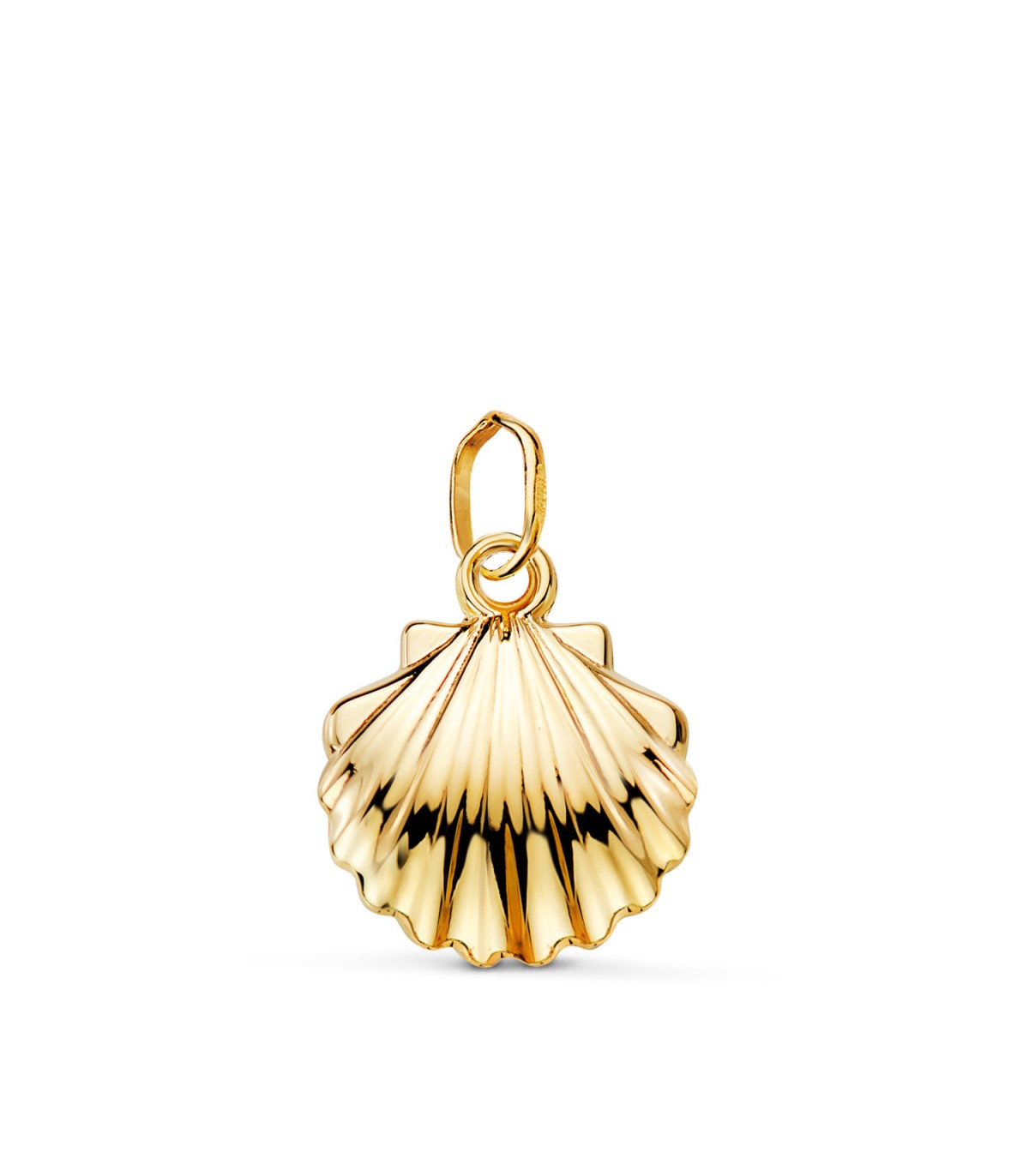 Pendentif coquillage 14 mm en or jaune 18 carats | Pendentifs unisex en ligne : pour homme, femme et enfant.