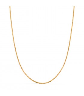 Collana Catena intrecciata in oro per donna - Girocollo a maglia spiga 1 mm 45 cm