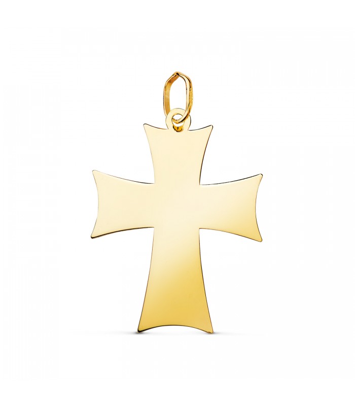 Tatzenkreuz Anhänger aus 18K 750 Gelbgold, Maße 26,5 mm | Goldkreuz