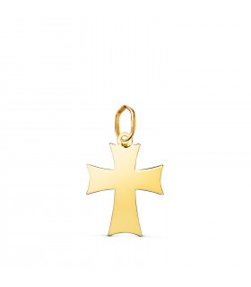 Tatzenkreuz Anhänger aus 18K 750 Gelbgold, Maße 17,5 x 12,5 mm | Goldkreuz