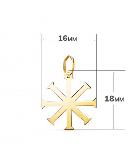 Colgante Cruz Bautismal oro 18K 16mm