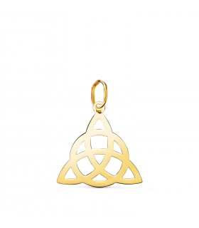 Colgante Triqueta o Nudo de la Trinidad Oro 18K - símbolo celta y católico - colgantes de oro
