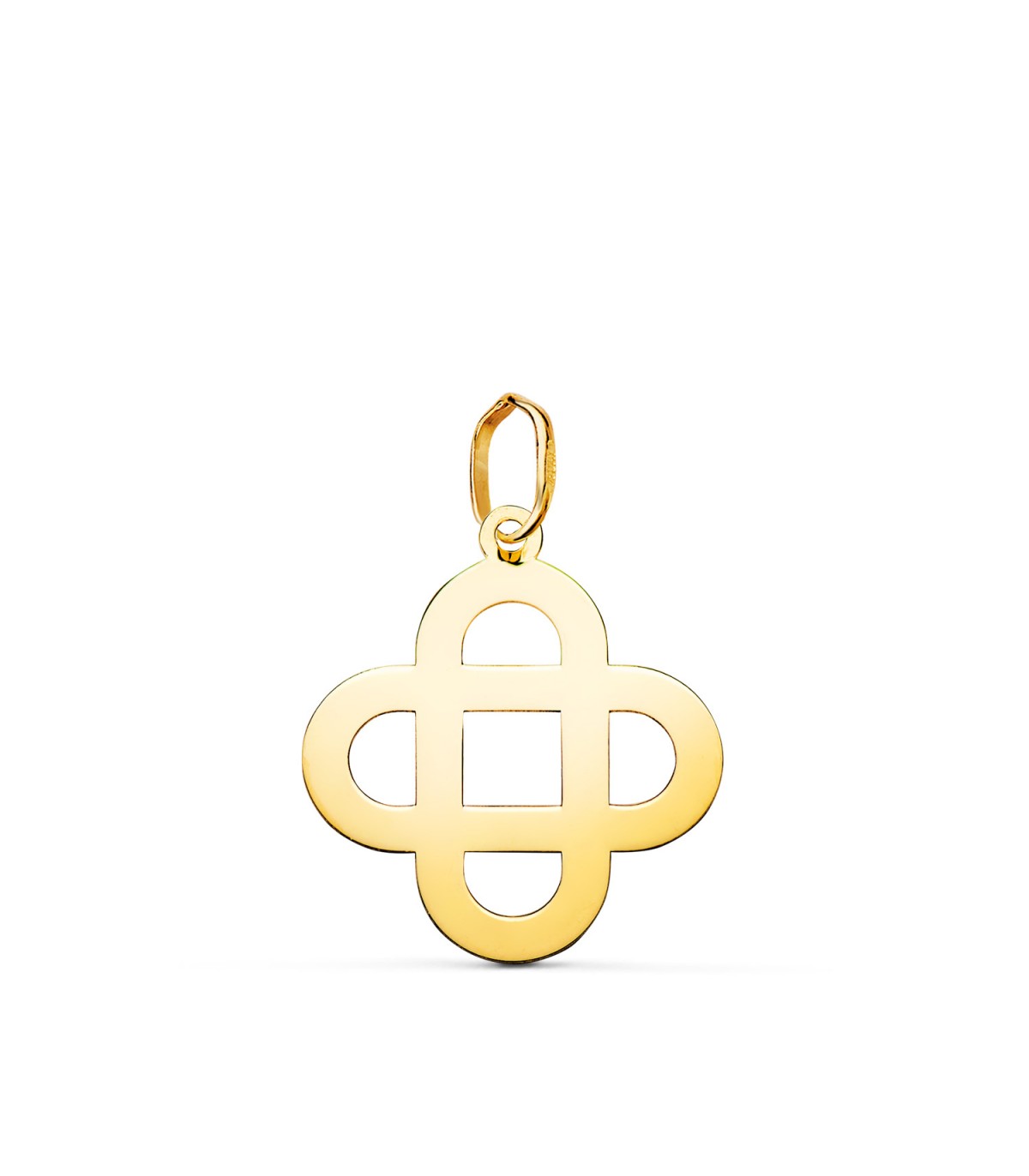 Colgante símbolo de matrimonio católico, alianzas entrelazadas - Oro 18 kilates 15,5mm