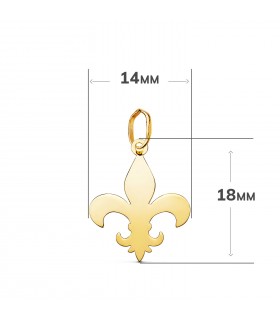 Pendentif en or avec une fleur de lys, symbole de la France | Pendentifs pour homme et femme