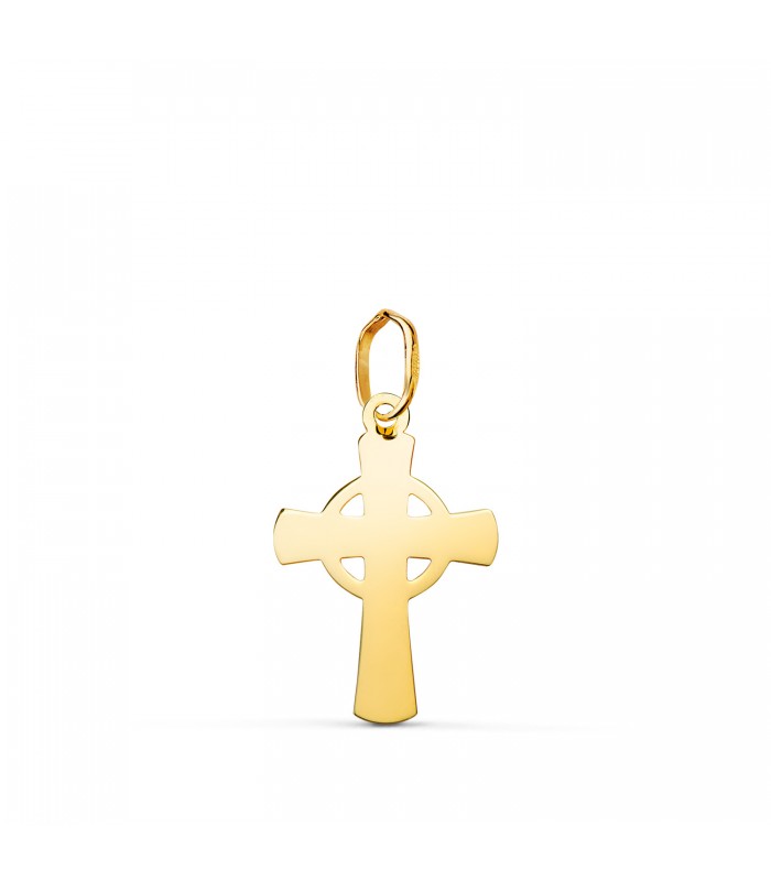 Ciondolo con croce celtica, 18 mm – oro lucido 750 | Croce d'oro