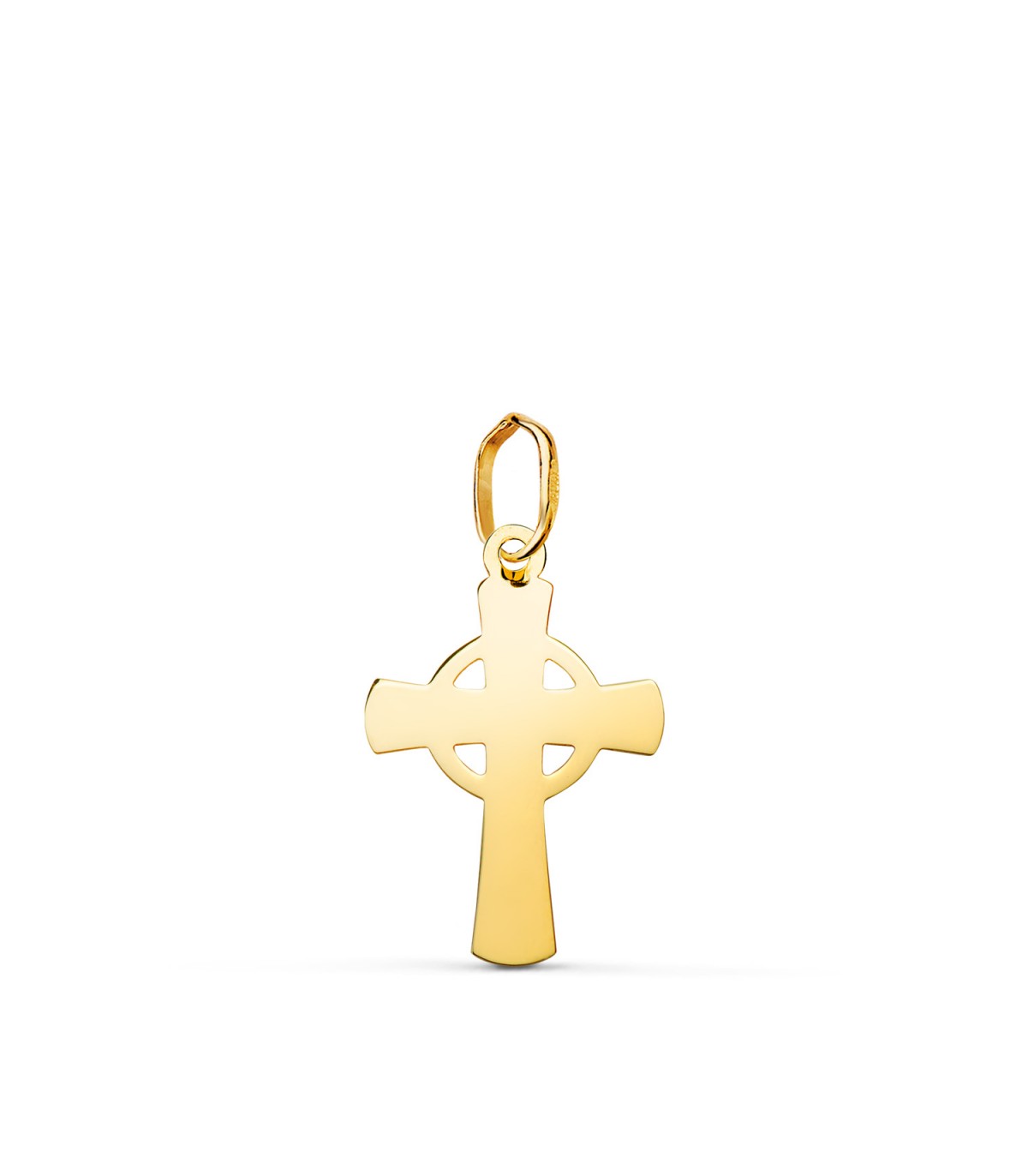 Ciondolo con croce celtica, 18 mm – oro lucido 750 | Croce d'oro