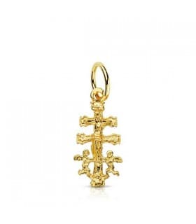 cruz de caravaca en oro - colgante cruz oro 18 kilates
