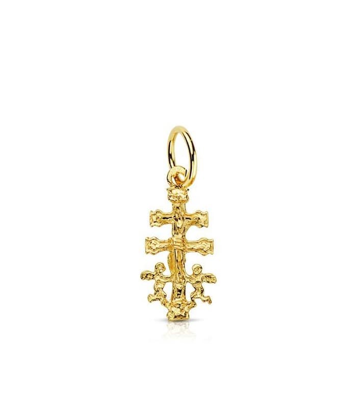 cruz de caravaca en oro - colgante cruz oro 18 kilates