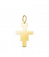 Ciondolo con croce di San Damiano, 22 mm – oro lucido 750 | Croce d'oro per uomo e donna