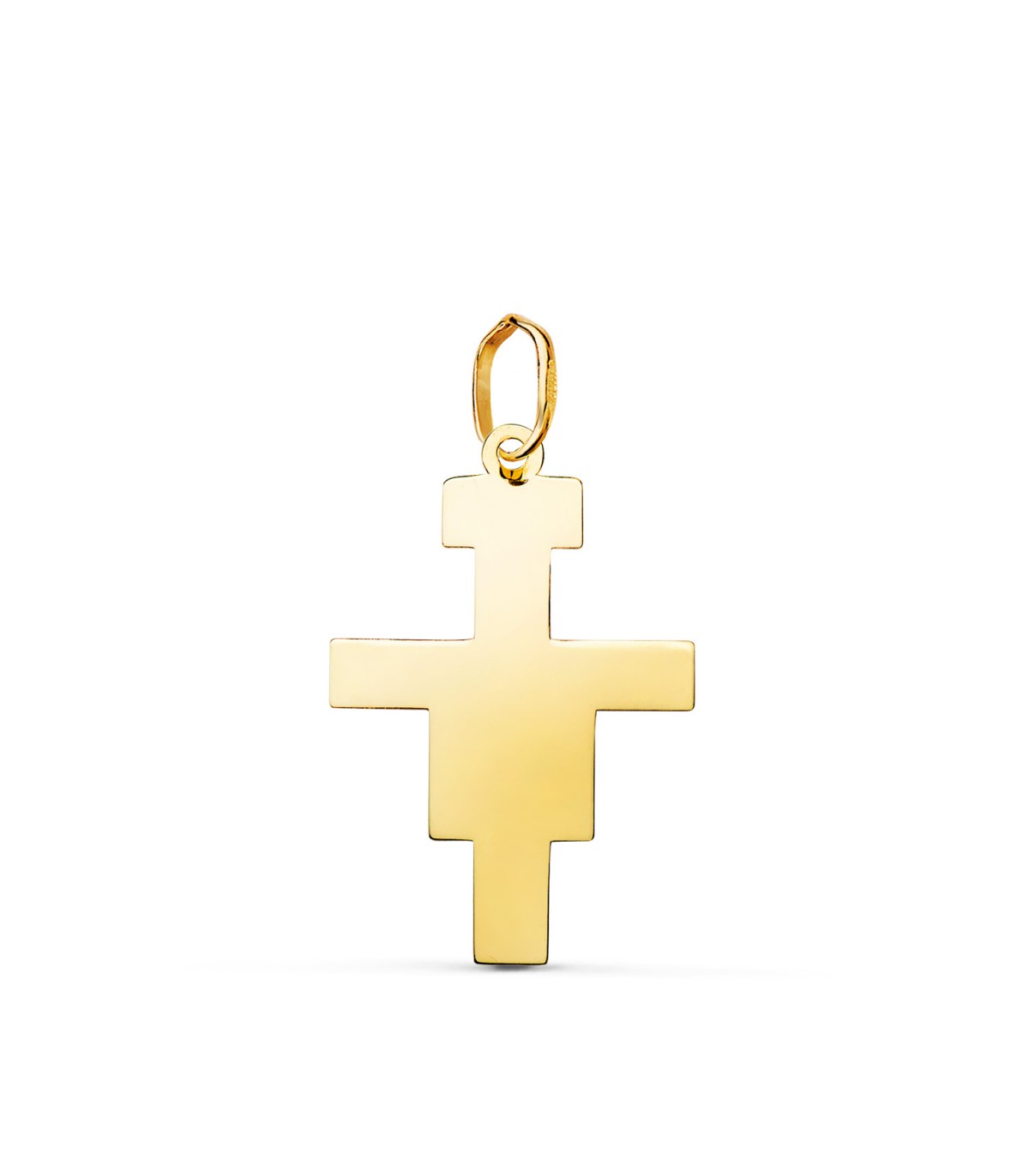 Kettenanhänger Damianskreuz, 22 mm – glänzend 750 Gold | Goldkreuz