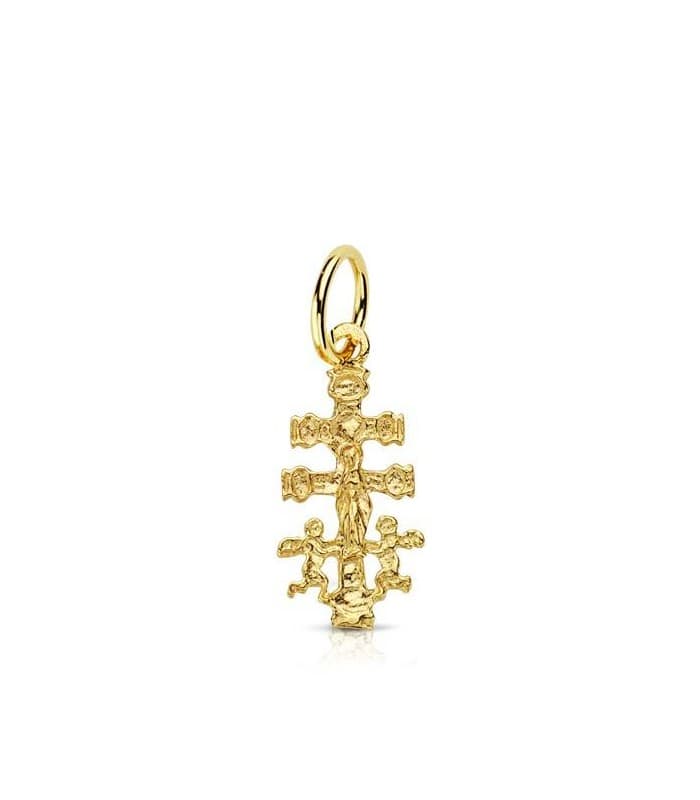 cruz de caravaca en oro - colgante cruz oro 18 kilates