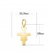 Ciondolo con croce di San Damiano, 18 mm – oro lucido 750 | Croce d'oro per uomo e donna