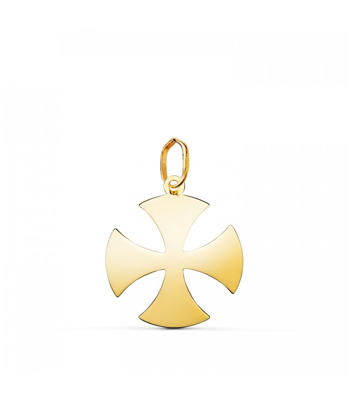 Croix chrétienne pattée, des templiers, or jaune 750 , 18 mm | Bijouterie en ligne.