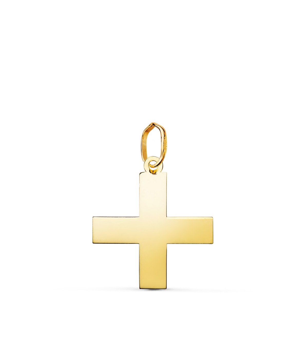 Croix grecque 18 mm – or 750 brillant | Croix en or pour homme ou femme