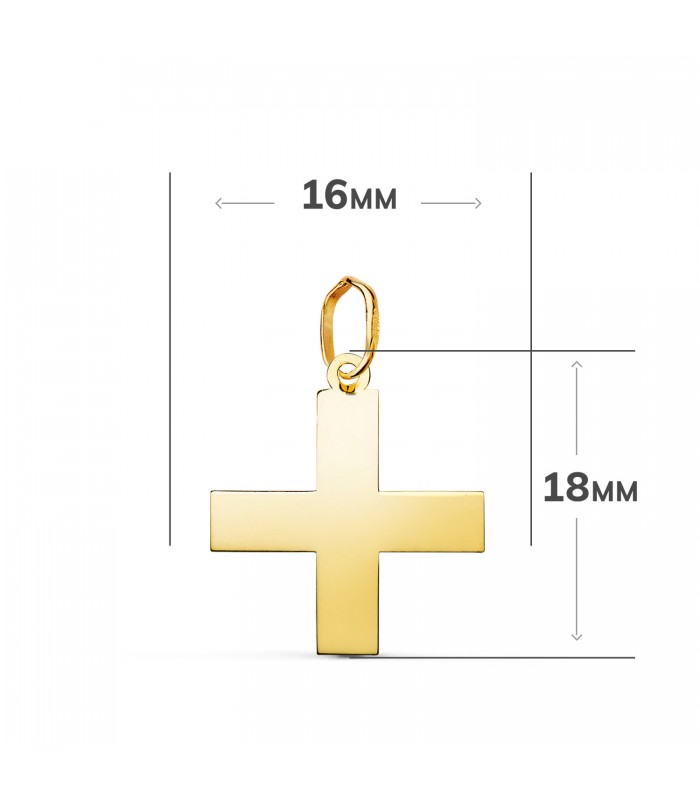 Griechisches Kreuz Anhänger 18 mm 750er | Religiöser Schmuck und christliches Kreuz