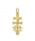 Kreuz von Caravaca aus 750er Gelbgold (18 Karat) 20 mm - Krankheiten Schutzsymbol