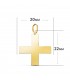 Cruz griega de oro amarillo 18 Kilates 22 mm | Cruces de oro para hombre y mujer