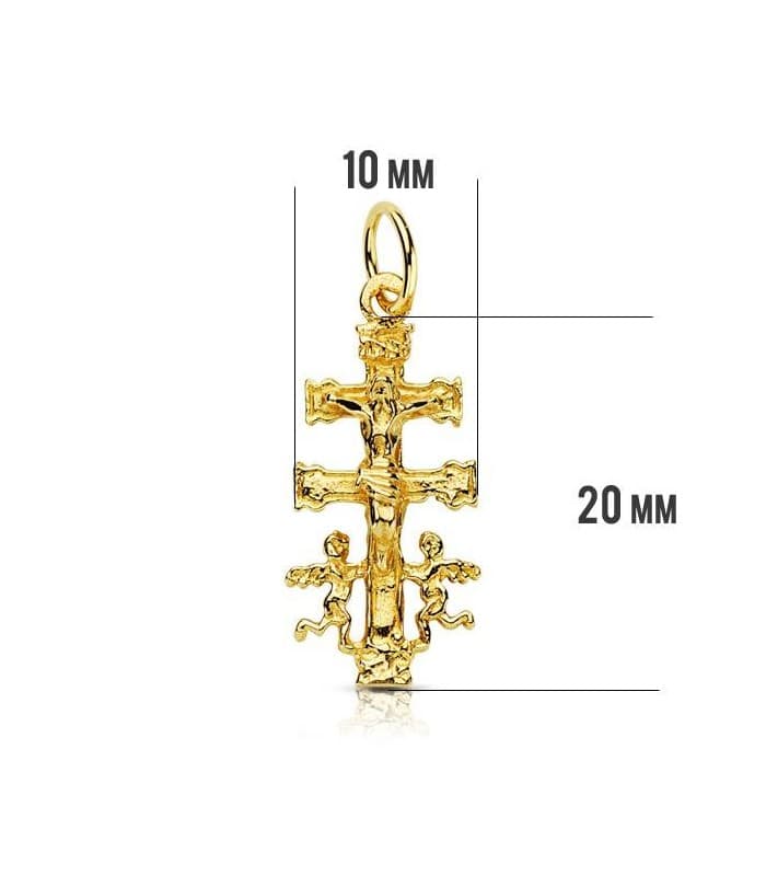 cruz de caravaca en oro - colgante cruz oro 18 kilates