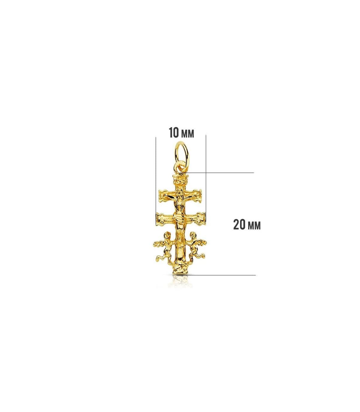 cruz de caravaca en oro - colgante cruz oro 18 kilates