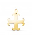 Cruz anclada oro amarillo 18K 22mm
