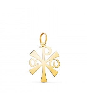 Colgante Crismón Oro 18K 18 mm - Medalla símbolo de Cristo - cristograma - Alda Joyeros, joyería online