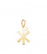 Croce della Pace, medaglia con monogramma di Cristo, simbolo di Gesù | Croce d'oro giallo 18Kt 18mm