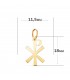 Croce della Pace, medaglia con monogramma di Cristo, simbolo di Gesù | Croce d'oro giallo 18Kt 18mm