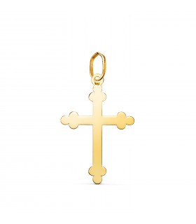 Goldkreuz Kleeblatt, 22 mm | Kreuze Gold 18K für Herren, Damen oder Kinder