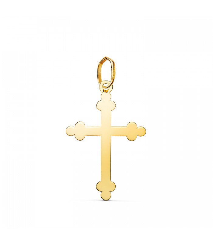 Croix en or de forme trilobée, 22 mm | Croix en or pour homme, femme ou enfant