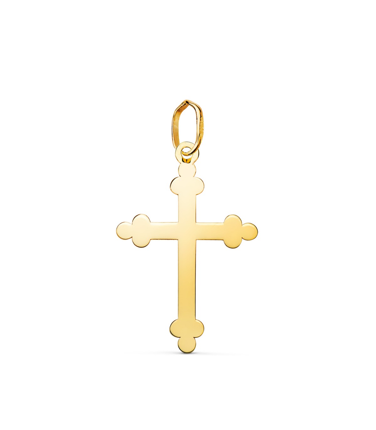 Goldkreuz Kleeblatt, 22 mm | Kreuze Gold 18K für Herren, Damen oder Kinder
