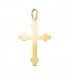 Cruz de oro con forma trilobulada, mide 27mm | Cruces de oro para hombre, mujer o niños