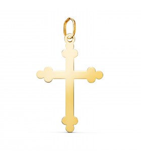 Croce in oro trifogliata, 27 mm | Croci d'oro per uomo, donna o bambini
