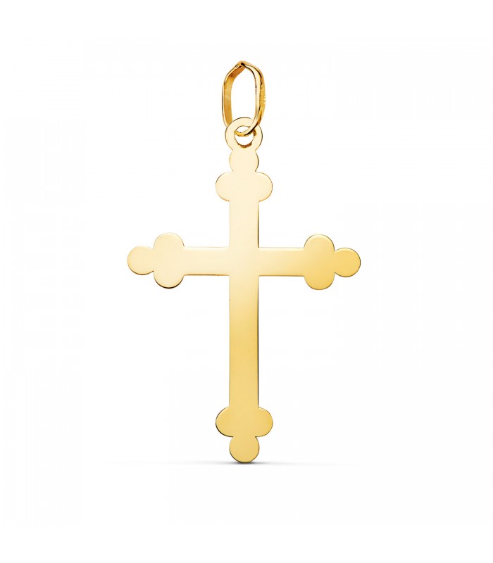 Croce in oro trifogliata, 27 mm | Croci d'oro per uomo, donna o bambini