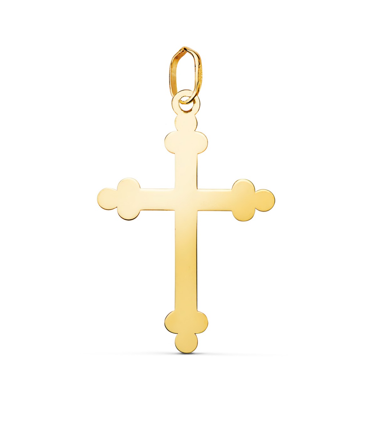 Croce in oro trifogliata, 27 mm | Croci d'oro per uomo, donna o bambini