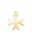Croix de Malte or jaune 18k 20mm