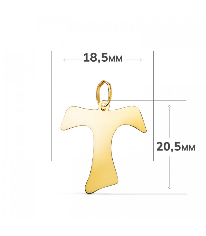 Tau-Kreuz aus 750 Gelbgold 20,5mm | Antoniuskreuz, Kreuz des Franziskaner