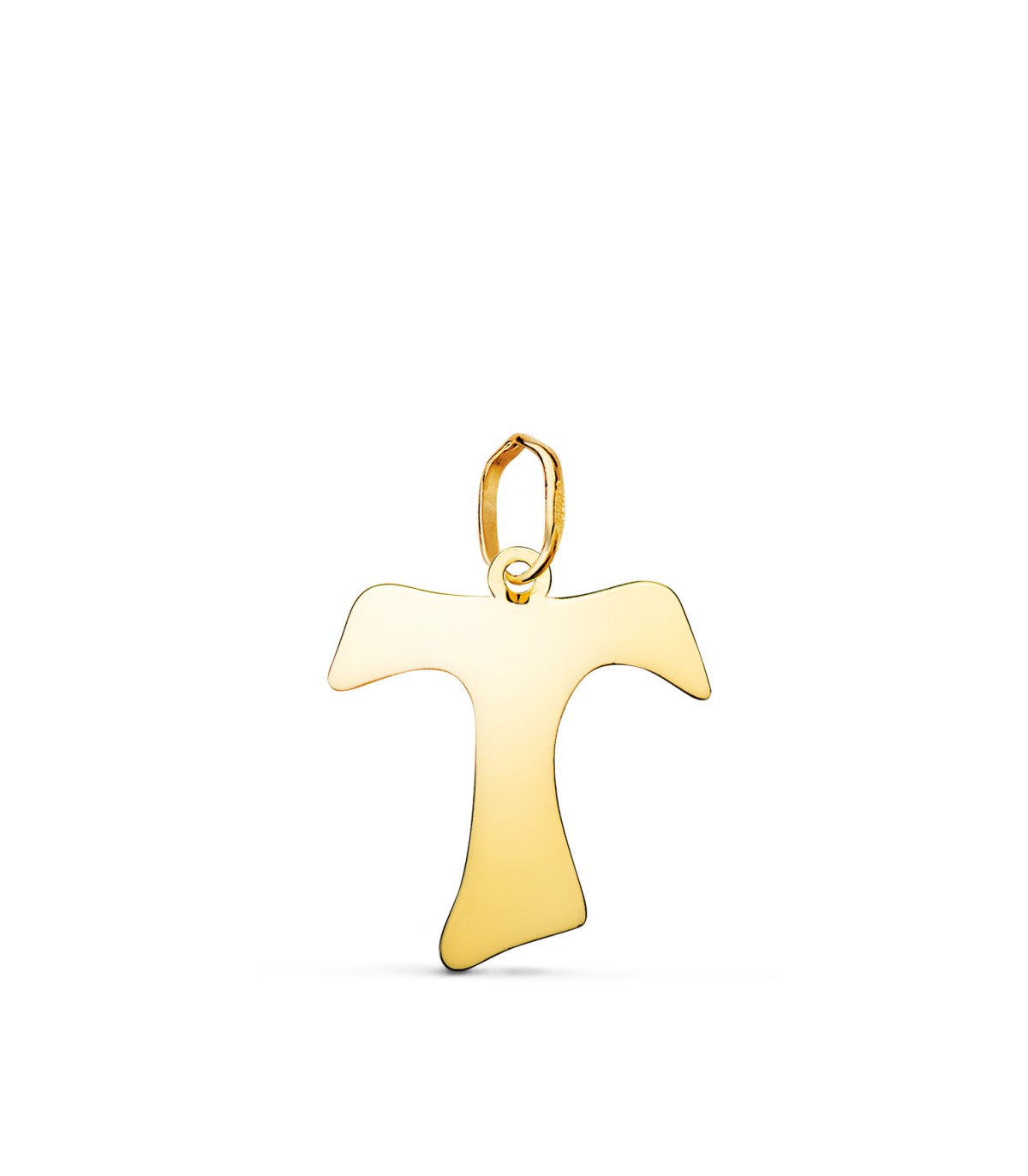Tau-Kreuz Gold (Franziskaner- oder Antoniuskreuz), religiöser Anhänger 17 mm 750er | christlicher Schmuck und Kreuze