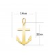 Pendentif en forme de croix avec ancre 22 mm| Bijoux religieux et croix d'or 18 carats