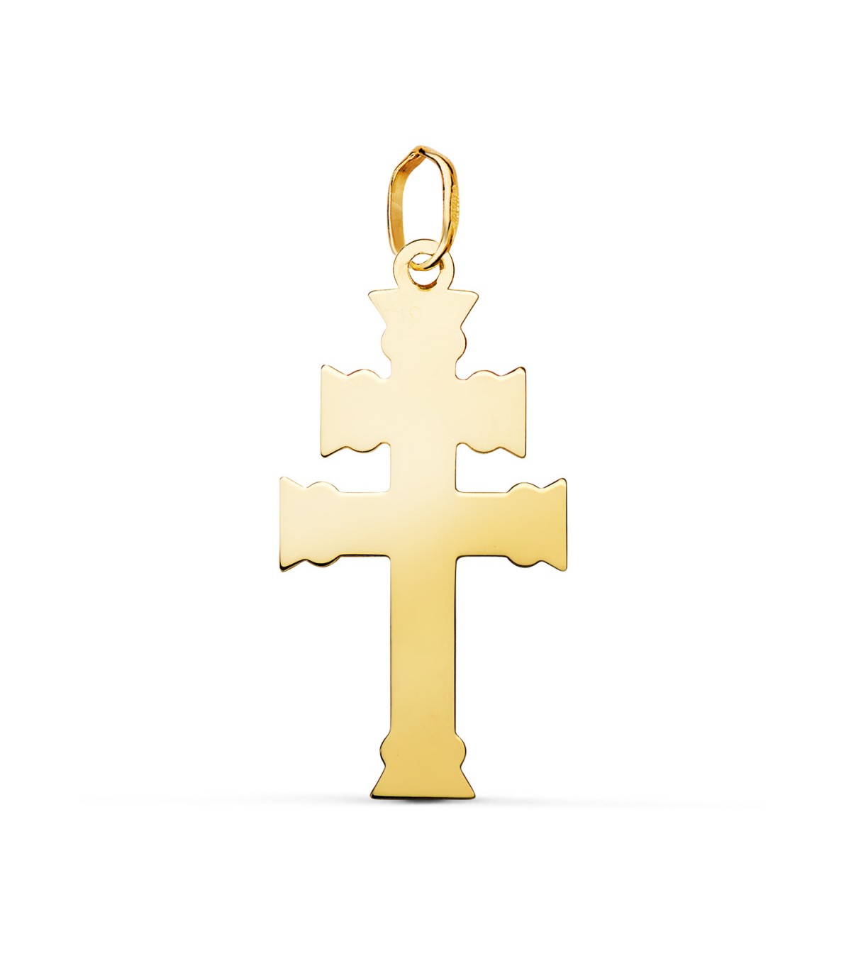 Patriarchenkreuz, Symbol von Caravaca und Lothringer | Goldanhänger – christlicher Anhänger und Kruzifix