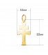 Patriarchenkreuz 22 mm, Symbol von Caravaca und Lothringer | Goldanhänger – christlicher Anhänger und Kruzifix