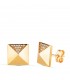 Orecchini da uomo in oro 750, 10 mm – Kairo, forma piramide, quadrata