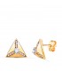 Boucles d'oreilles pour homme en or 750, 10 mm – Gizeh, forme pyramide, triangle