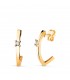 Pendientes de medio aro en oro 18k, 16 mm - Evangeline | Joyas para mujer