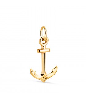 Colgante ancla oro amarillo 18K 20 mm, para hombre o mujer.