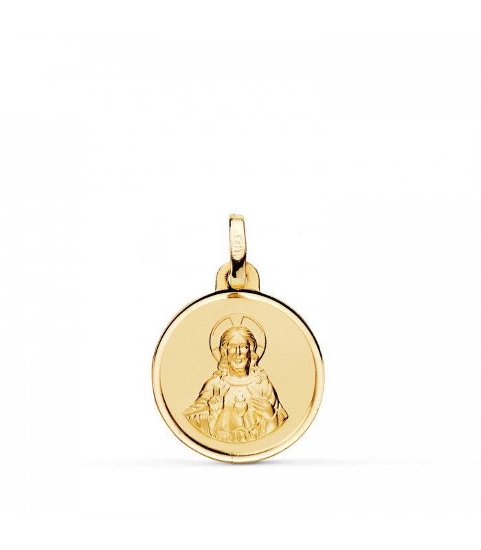 Sagrado Corazón de Jesús Bisel Oro 18K 16 mm