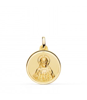 Sacro Cuore di Gesù bordo lucido oro 18Kt 18 mm