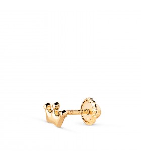 Piercing orecchio Corona per donna, oro liscio 9 kt - Orecchino piccolo