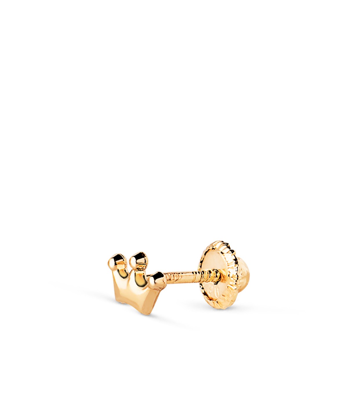 Piercing orecchio Corona per donna, oro liscio 9 kt - Orecchino piccolo
